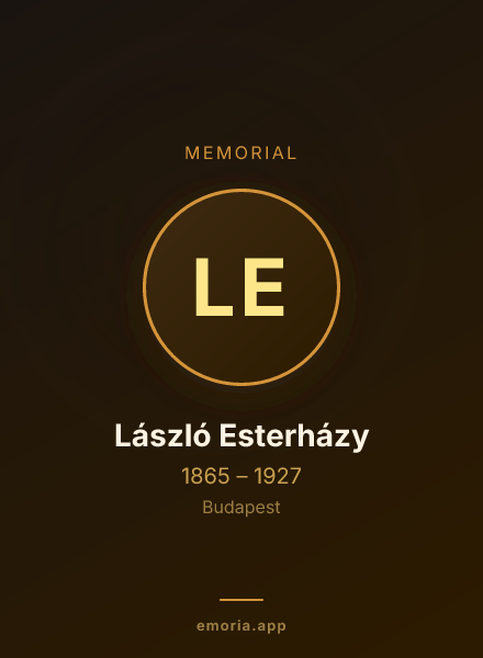 Memorial portrait of László Esterházy