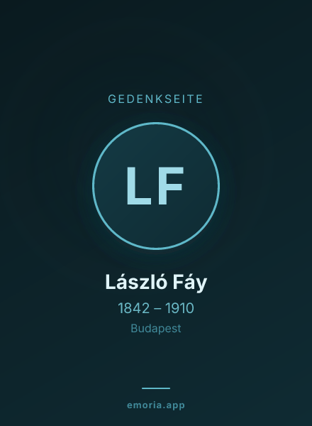 Gedenkportrait von László Fáy
