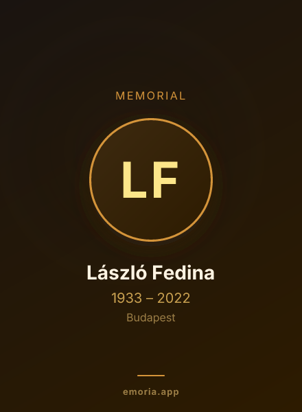 Memorial portrait of László Fedina