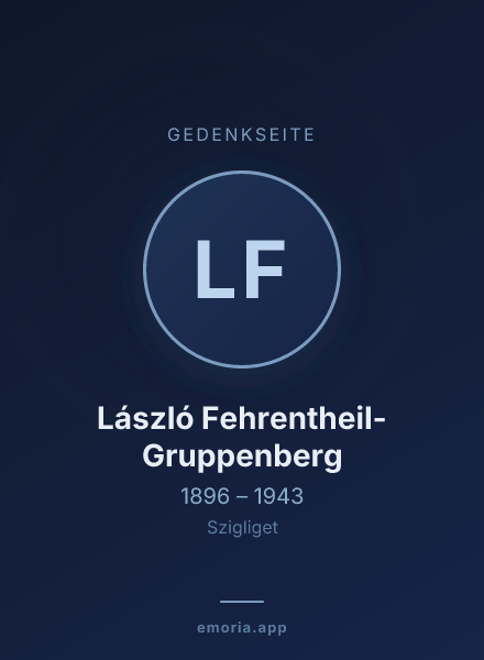 Gedenkportrait von László Fehrentheil-Gruppenberg
