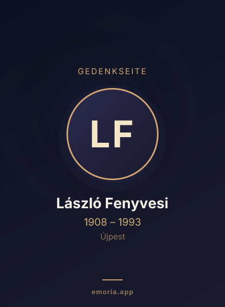 Gedenkportrait von László Fenyvesi