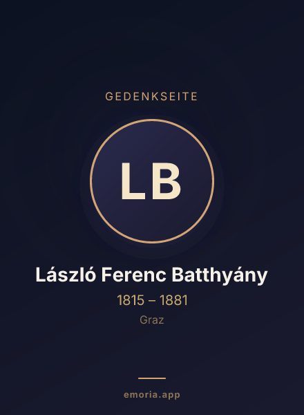 Gedenkportrait von László Ferenc Batthyány