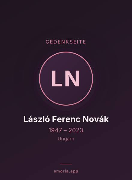 Gedenkportrait von László Ferenc Novák