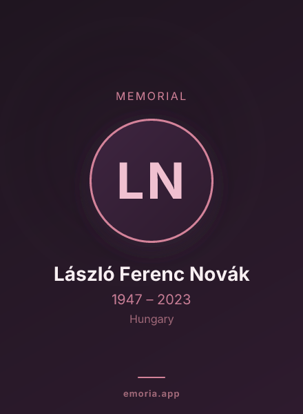 Memorial portrait of László Ferenc Novák