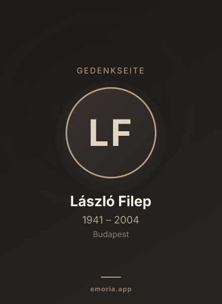 Gedenkportrait von László Filep