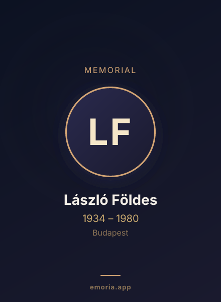 Memorial portrait of László Földes