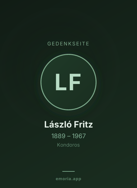 Gedenkportrait von László Fritz