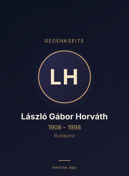 Gedenkportrait von László Gábor Horváth