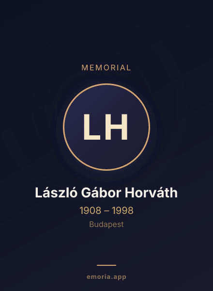 Memorial portrait of László Gábor Horváth