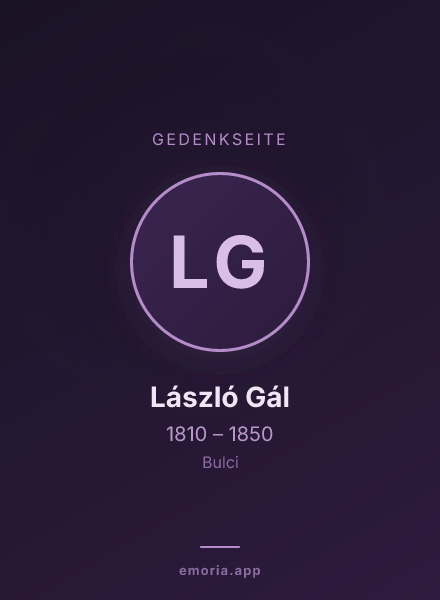 Gedenkportrait von László Gál