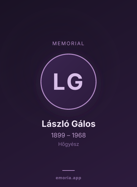 Memorial portrait of László Gálos