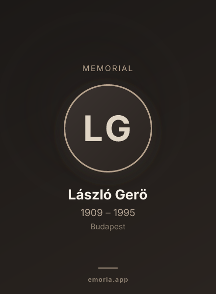 Memorial portrait of László Gerö
