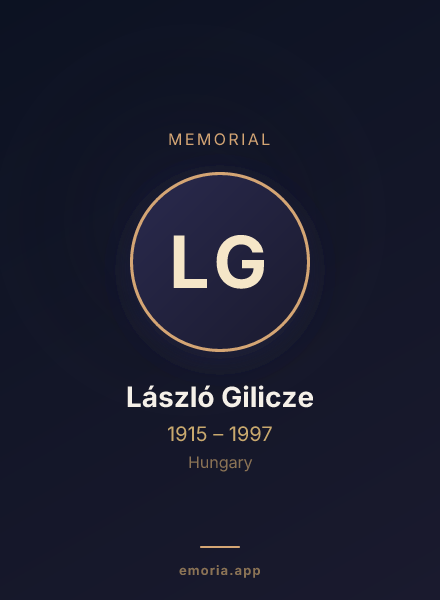 Memorial portrait of László Gilicze
