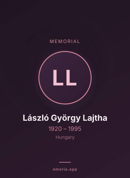 Memorial portrait of László György Lajtha