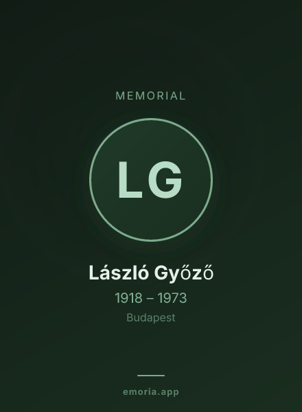 Memorial portrait of László Győző