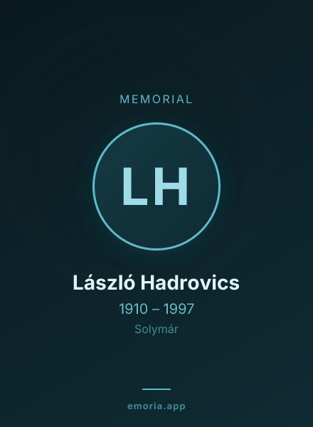 Memorial portrait of László Hadrovics