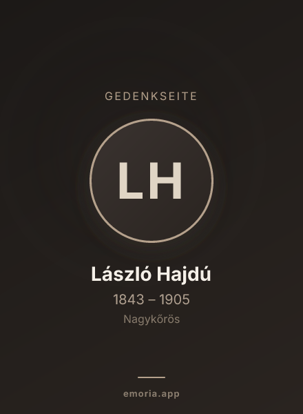 Gedenkportrait von László Hajdú