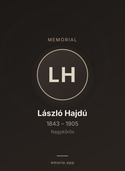 Memorial portrait of László Hajdú