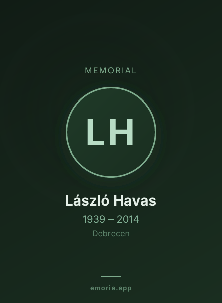 Memorial portrait of László Havas