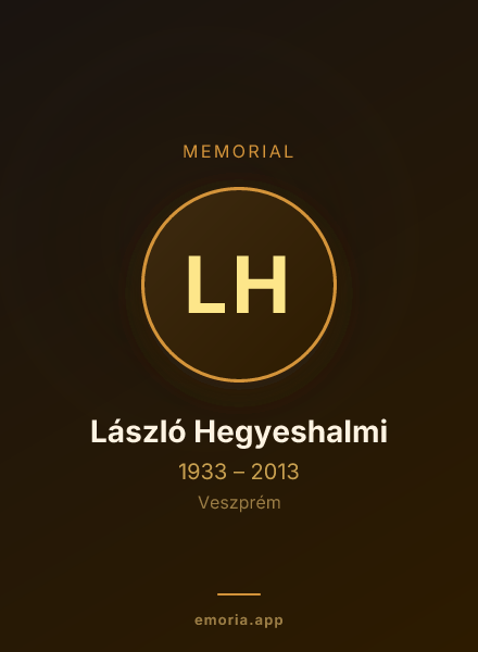 Memorial portrait of László Hegyeshalmi