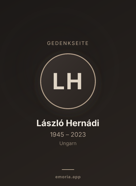Gedenkportrait von László Hernádi