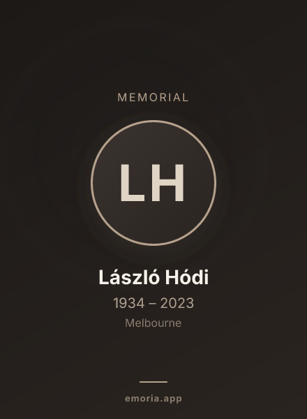 Memorial portrait of László Hódi