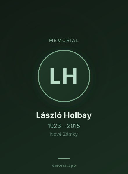 Memorial portrait of László Holbay