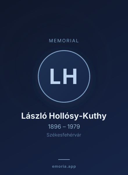 Memorial portrait of László Hollósy-Kuthy