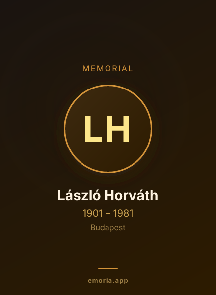 Memorial portrait of László Horváth