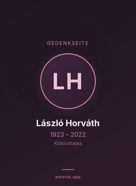 Gedenkportrait von László Horváth