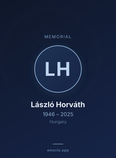 Memorial portrait of László Horváth