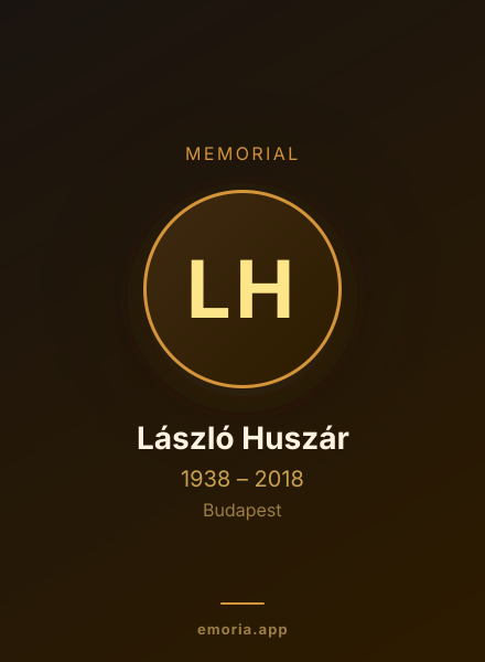 Memorial portrait of László Huszár