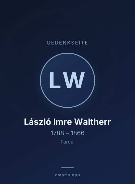 Gedenkportrait von László Imre Waltherr