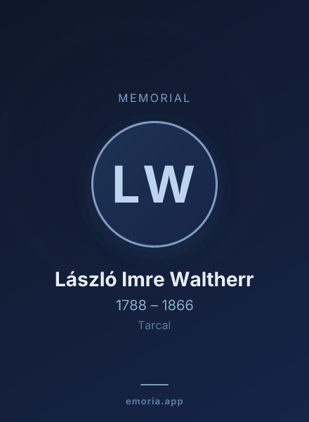 Memorial portrait of László Imre Waltherr