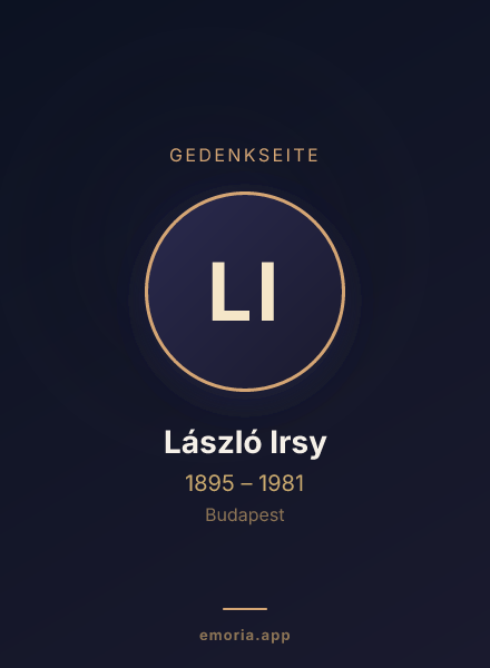 Gedenkportrait von László Irsy