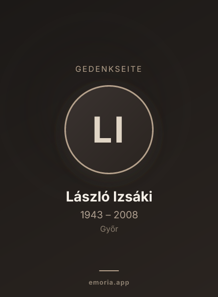 Gedenkportrait von László Izsáki