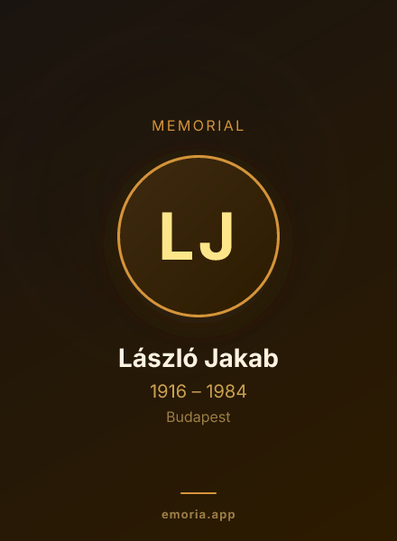 Memorial portrait of László Jakab