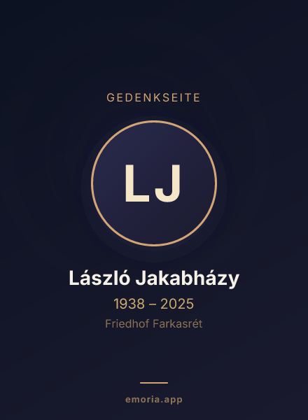 Gedenkportrait von László Jakabházy