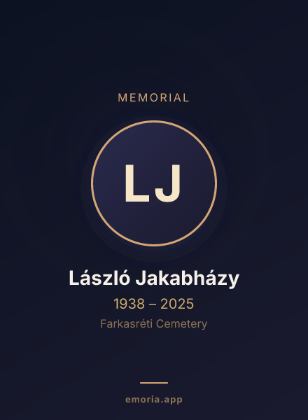 Memorial portrait of László Jakabházy