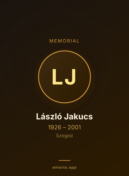 Memorial portrait of László Jakucs