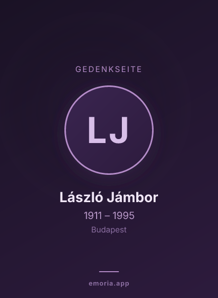 Gedenkportrait von László Jámbor