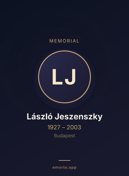 Memorial portrait of László Jeszenszky