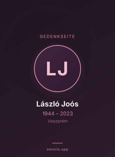 Gedenkportrait von László Joós