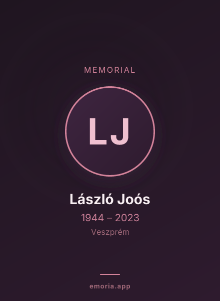 Memorial portrait of László Joós