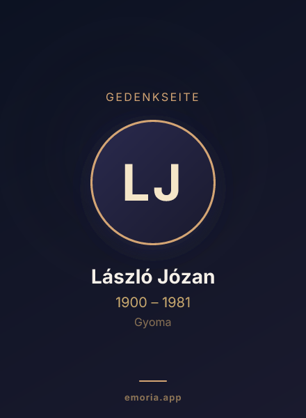 Gedenkportrait von László Józan