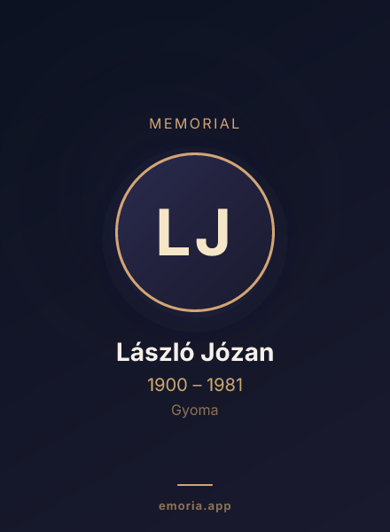 Memorial portrait of László Józan