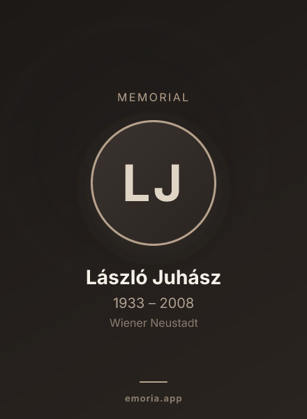 Memorial portrait of László Juhász