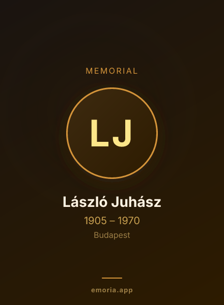 Memorial portrait of László Juhász
