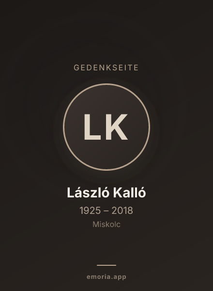 Gedenkportrait von László Kalló