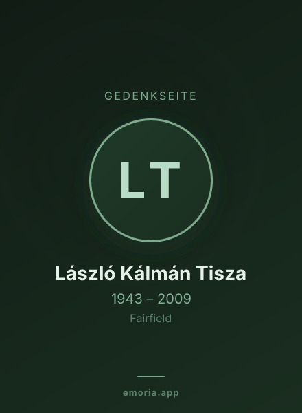 Gedenkportrait von László Kálmán Tisza